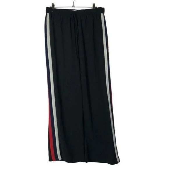 Joie Black Caviar Perlyn Side Stripe Track Pants M - Picture 2 of 5